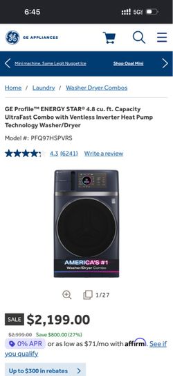 GE profile combo washer/dryer