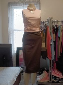 skirt leather skirt with blouse