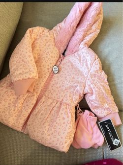 18M PINK SNOW JACKET WITH MITTENS   (NEW)