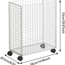 Yoga Mat Storage Basket Laundry Basket with Wheels set of 2