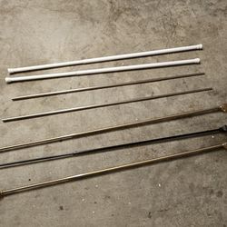 Assorted Curtain And Shower Rods