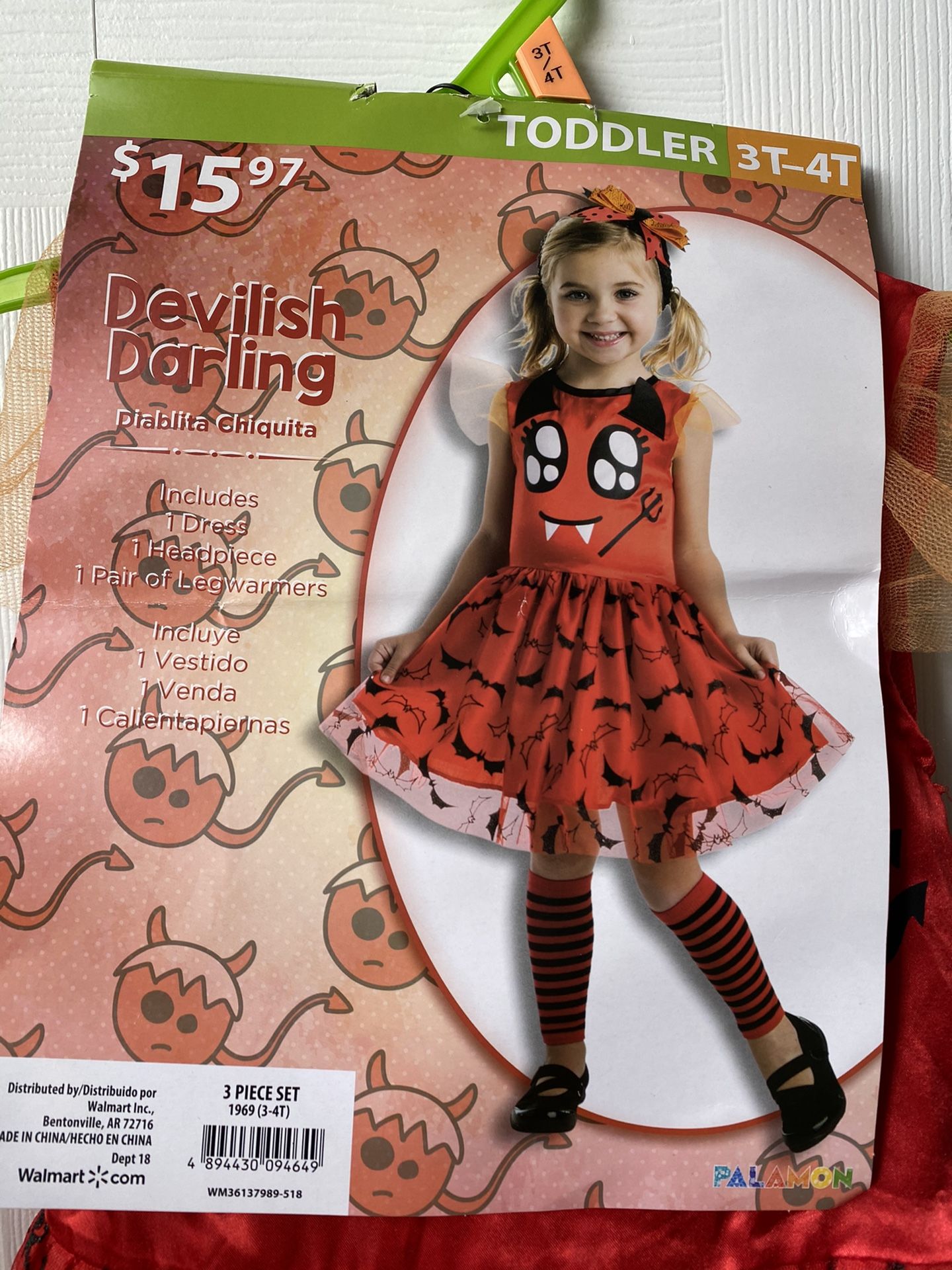 Palamon Toddler Costume Dress up Devilish Darling 3T to 4T Used