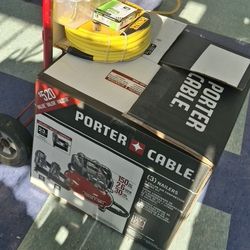 Porter Cable Compressor With 3 Finish Guns