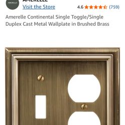 Brushed Brass Wall plate 