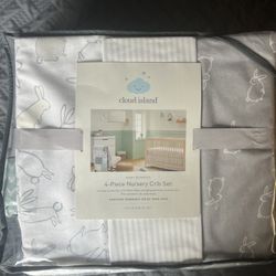 4 Piece Nursery Crib Set 
