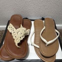 white sandals size 10 