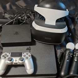 Playstation 4 Slim Console w/ PS VR (Needs A Playstation Camera)
