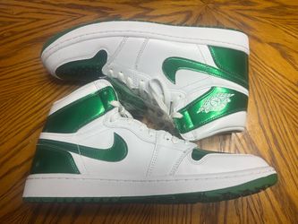 Nike Air Jordan I High Pine Green Metallic White DQ0660-130 Golf Shoes Size 13