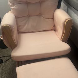 Practically new pink rocking chair