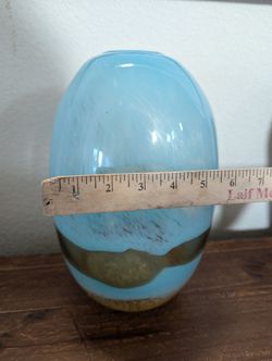 Aqua And Gold Vase