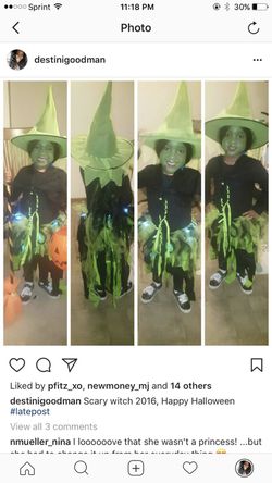 Halloween witch costume fits 4-6 year old