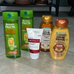 Garnier Whole Blends Shampoos, Garnier Fructis Shampoos, Loreal Cleanser 