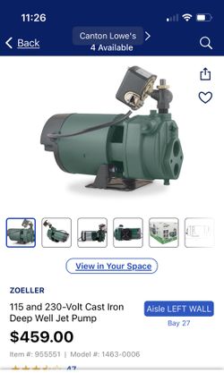 Zoeller Well Pump