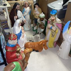 General Foam Blow Molds Christmas Nativity 11 piece