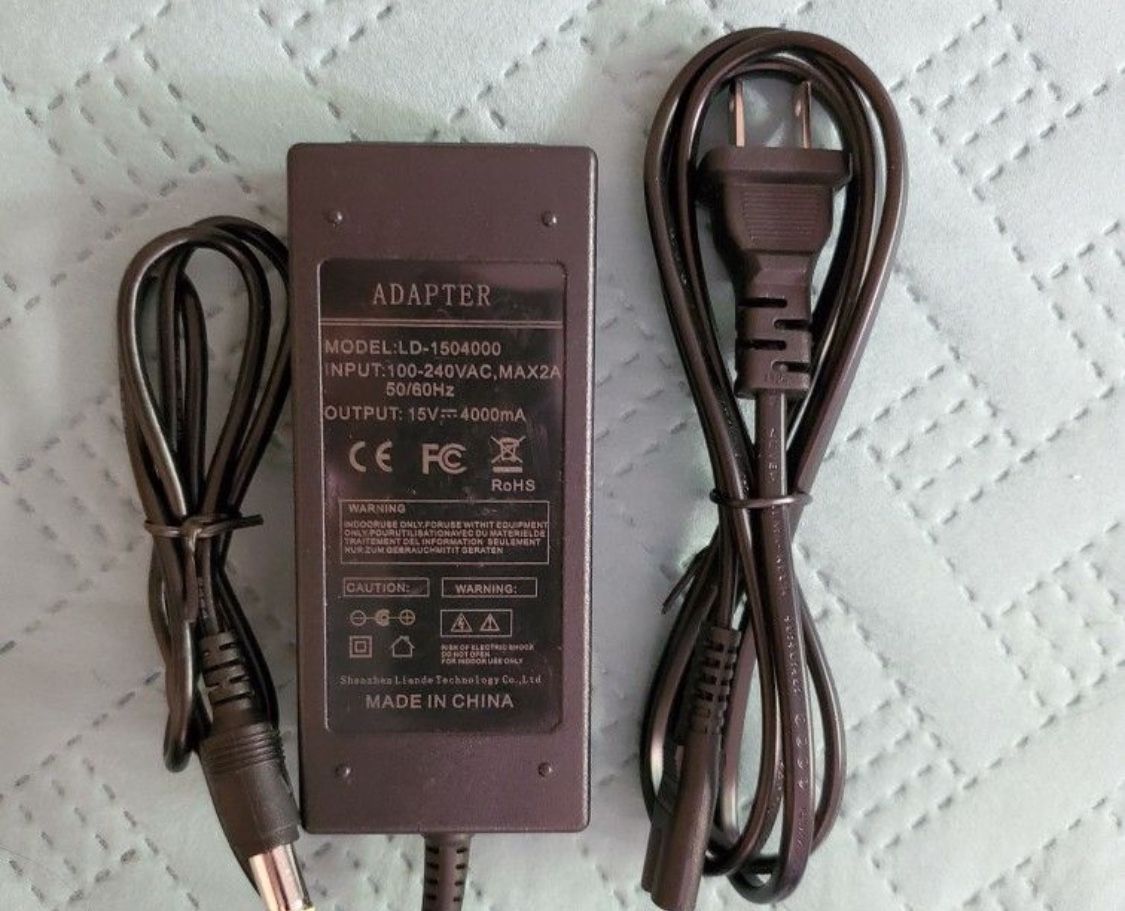 Power Supply 15V 4A 60W Power Adapter Charger AC to DC Converter Connector 7.9 mm