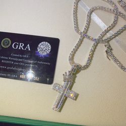 Moissanite Cross Pendant (READ DESCRIPTION