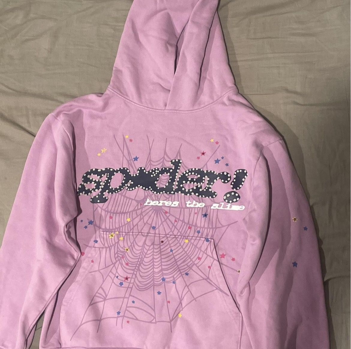 Purple sp5der hoodie. 