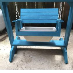 Wooden Planter Swing In Different Colors