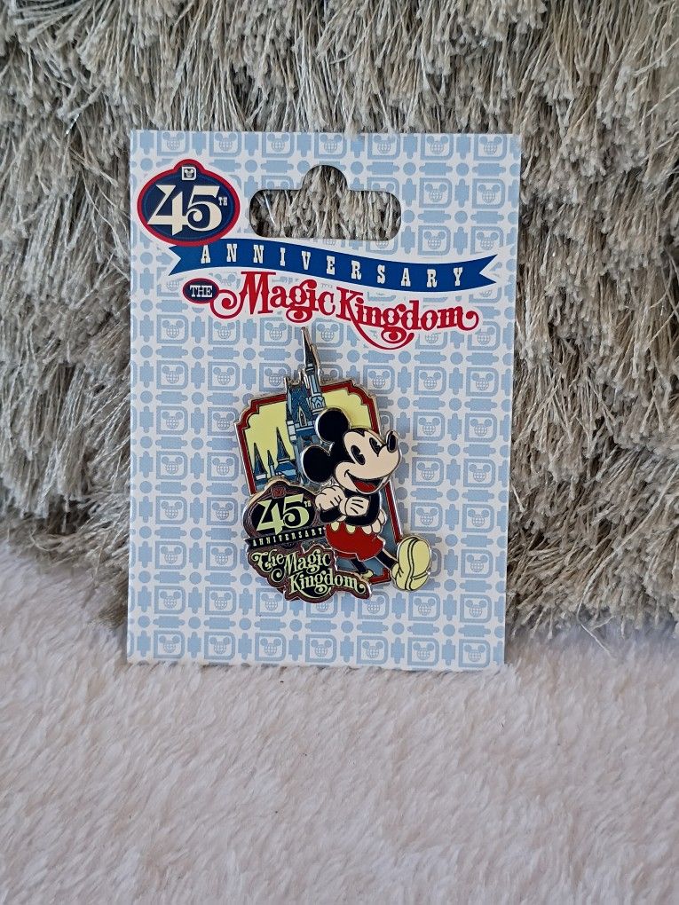 NEW Disney World Magic Kingdom 45th Anniversary Mickey Mouse Trading Pin