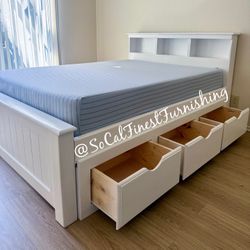 Full Bed With Drawers And Mattress 