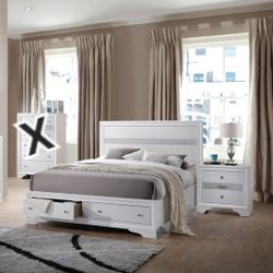 QUEEN PLATFORM BED FRAME WITH TWO DRAWERS BRAND NEW 