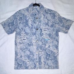 Sixth June Paris Atelier Jacquard Overshirt Distressed Floral Small