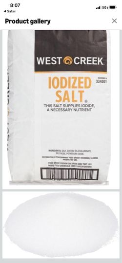 West Creek 25lb bag Iodized Salt