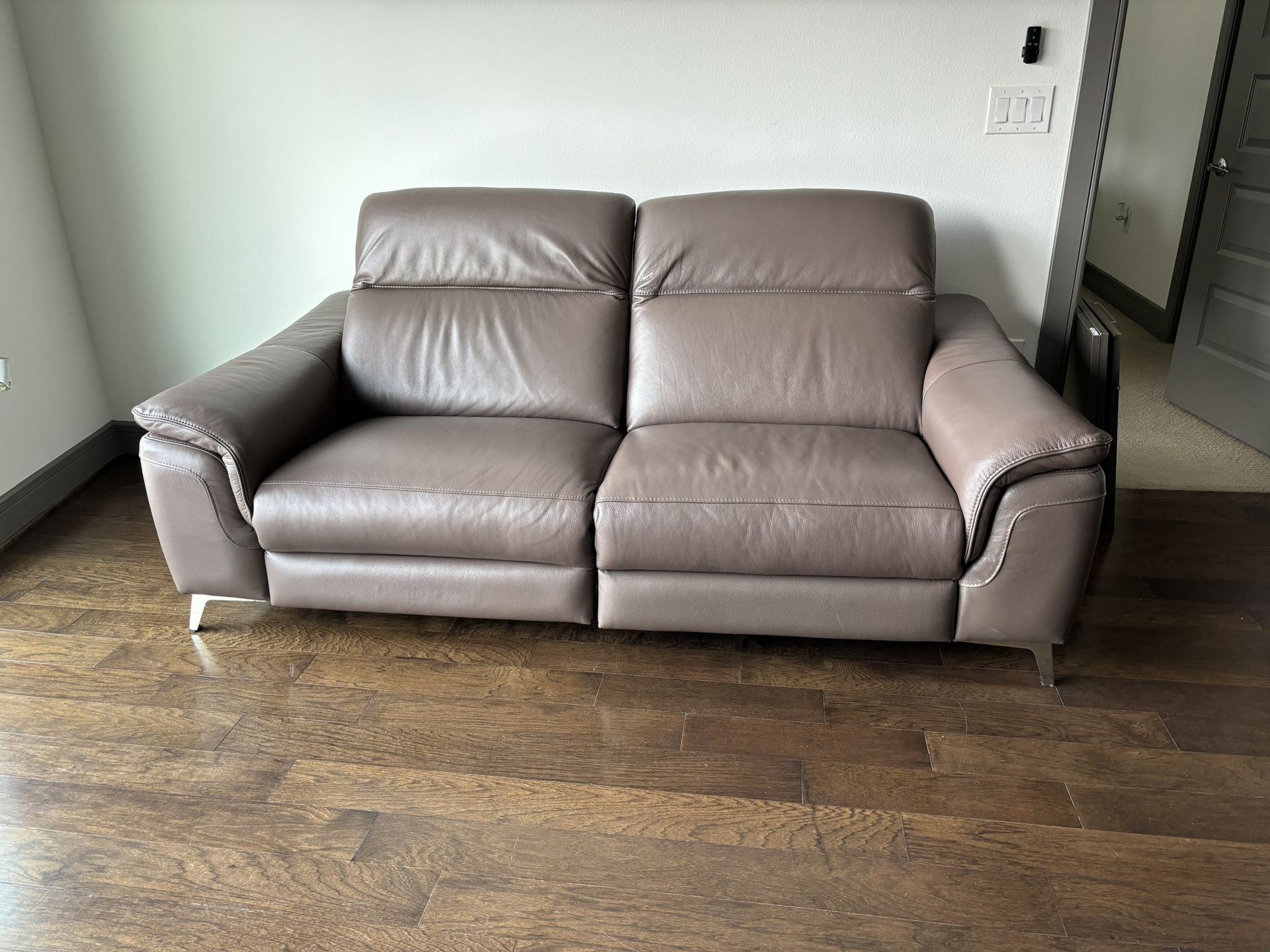 Brown Leather Couch 