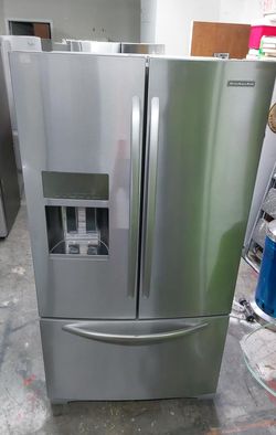 Stainless KitchenAid French Door Fridge with IceMaker