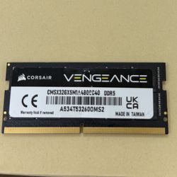 CORSAIR Vengeance SODIMM DDR5 RAM 32GB (1x32GB) 4800MHz Laptop