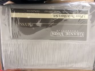 Sheet set 3 piece Twin size gray color