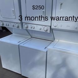  Stackable washer & dryer‼️ 3 month warranty. Got 27 inch and 24 inch  Delivery Dade and Broward area