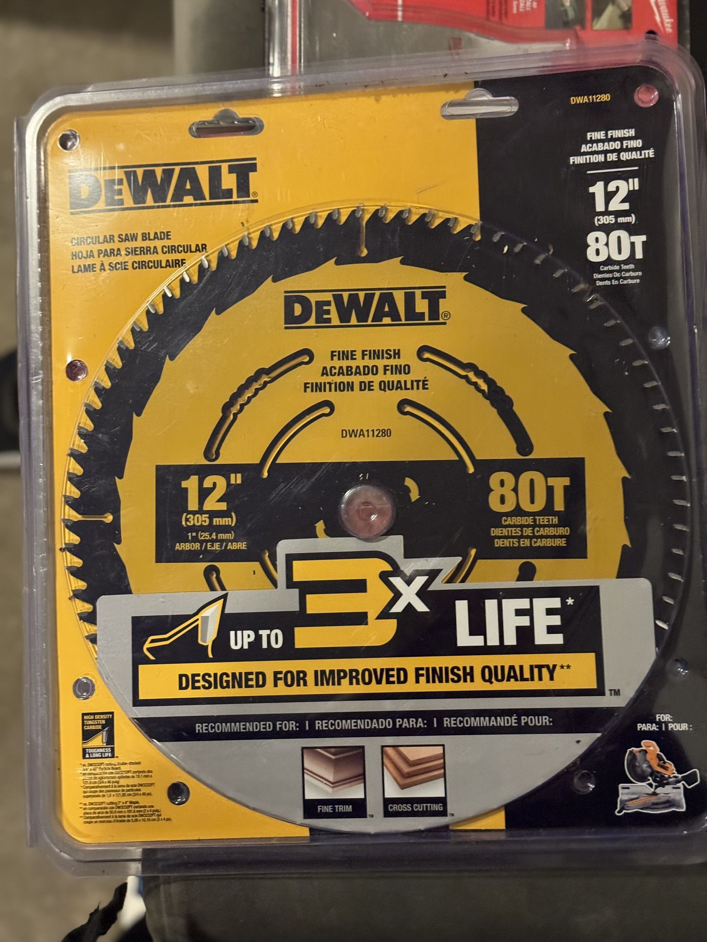 DEWALT 12” 80T CIRCULAR SAW BLADE