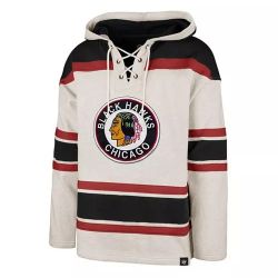 chicago blackhawks vintage superior '47 lacer hoodie