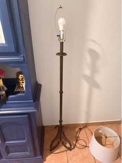 Vintage Gothic Wrought Iron Floor Lamp