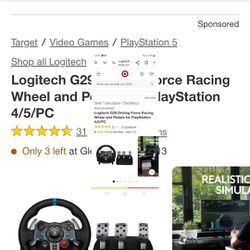 Logitech G29 Racing Wheel And Pedals
