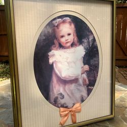Beautifully Portrait of Young Girl,  Framed WallArt