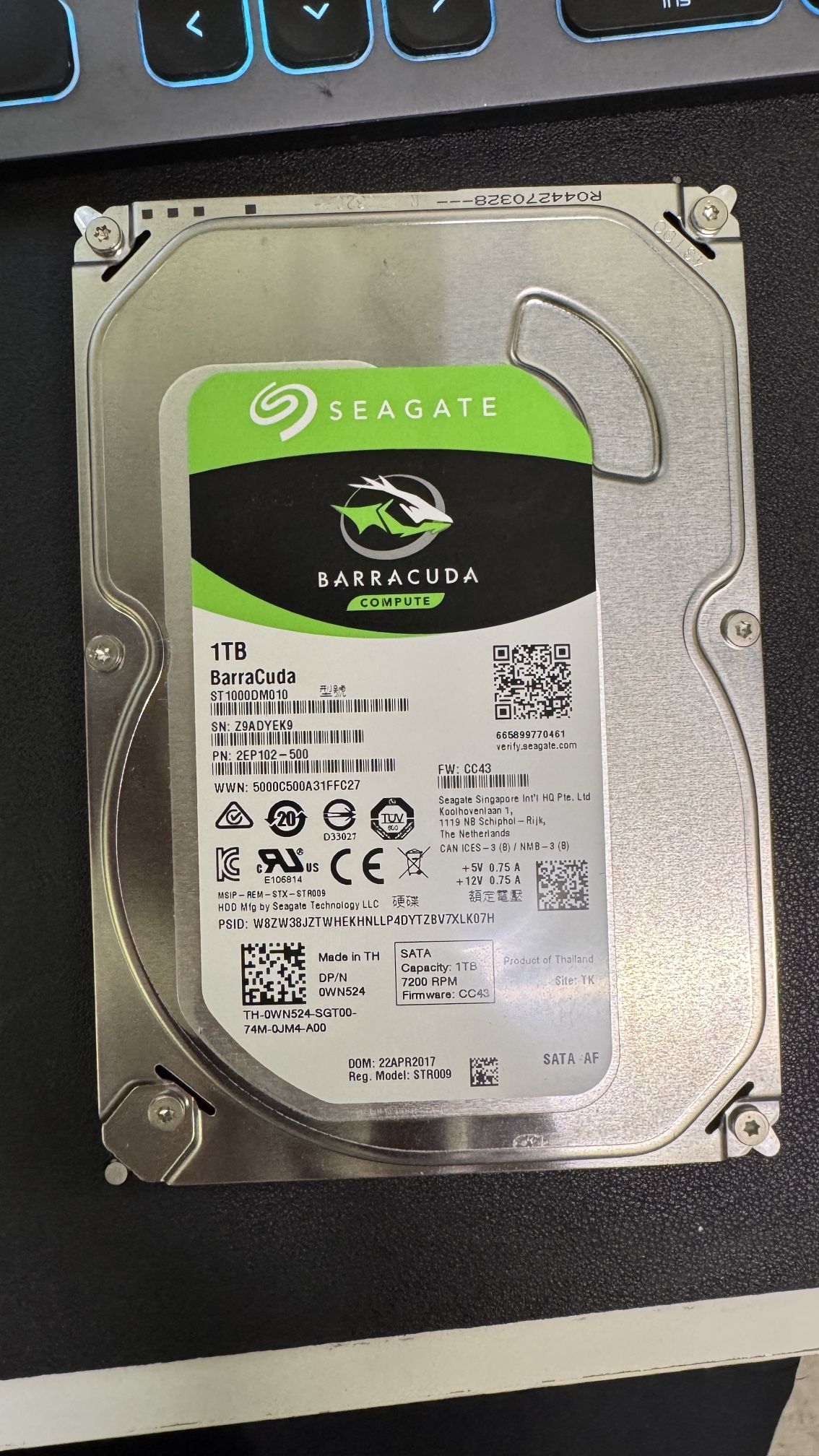 1 TB HDD Seagate Barracuda
