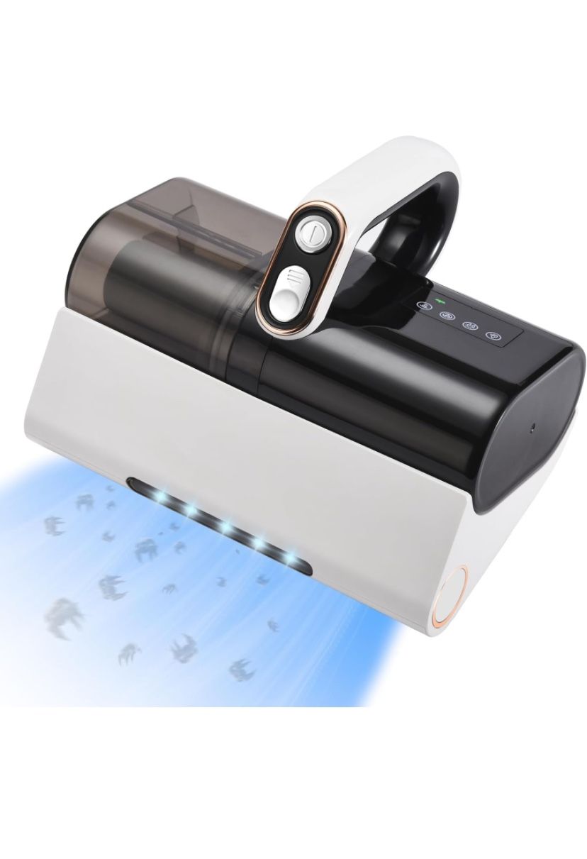 Mattress vacuum features a high-speed soft bristle rolling brush that rolls,