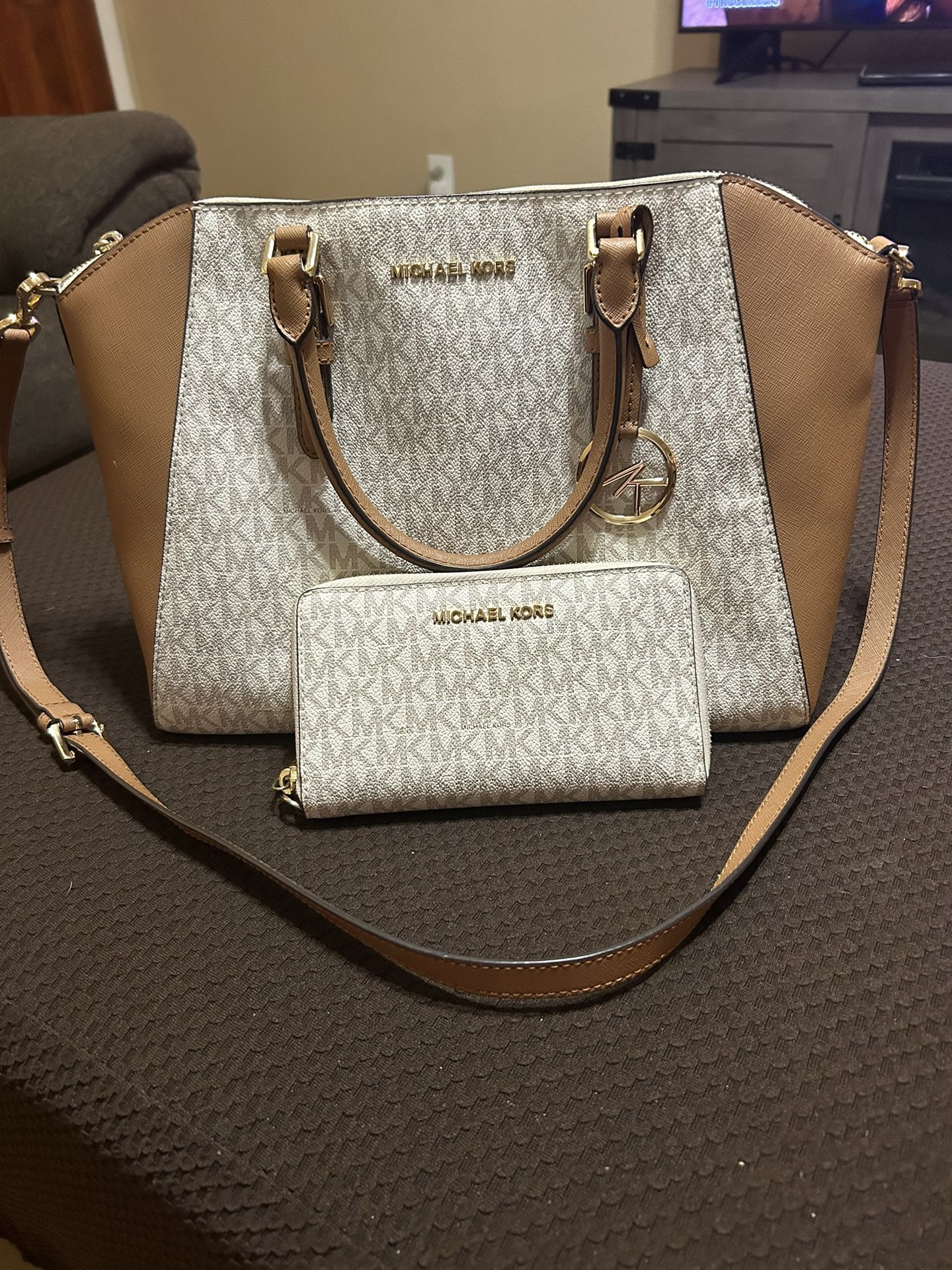 Genuine Michael Kors Purse With Matching Wallet