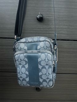 blue coach mens crossbag