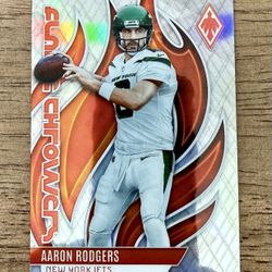 2023 Phoenix Football Aaron Rodgers Flame Throwers Silver Refractor Insert 