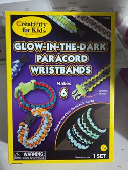 Creativity for Kids Glow-in-the-Dark Paracord Wristbands craft kit.