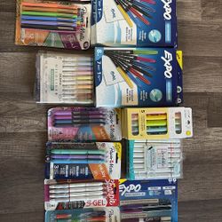 LOTS OF DIFFERENT PENS AND MARKERS