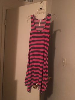 Pink striped dress