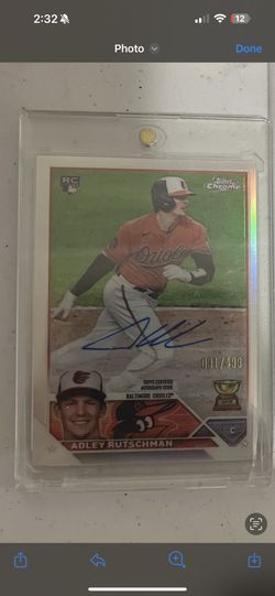 Adley Rutschman Rookie Auto Card. Baltimore Orioles