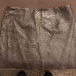 EXPRESS crocodile embossed leather skirt