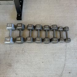 Cap Solid Barbell Hex Dumbbells $180 