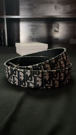 Christian dior belt black silver CD