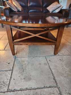 Basset Solid Woo Coffee Table  38" Round 18" Tall